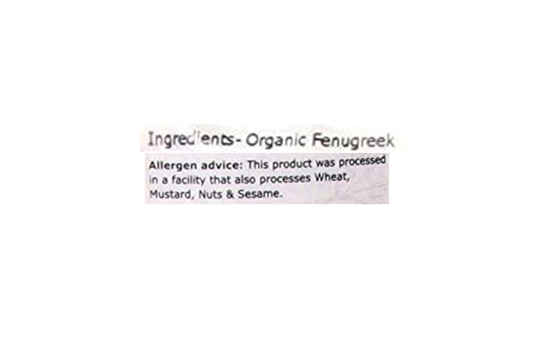 Elworld Organic Fenugreek    Shrink Pack  100 grams